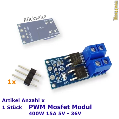 400w-pwm-mosfet-modul-zur-regelung-von-verbrauchern-bis-15a-dauerstrom-und-35v-maximaler-spannung-mit-2-d4184-mosfets-1d41-stueck