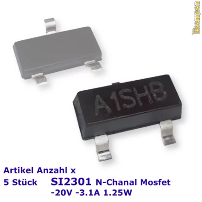 si2301ds-20v-31a-125w-p-channel-mosfet-im-sot-23-3-gehaeuse-5-stueck