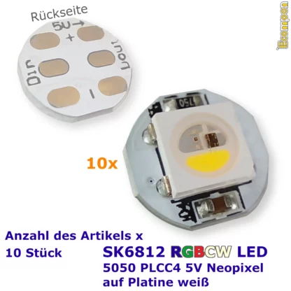 sk6812-adressierbare-5050-plcc4-rgbw-rgbcw-led-5v-auf-einem-pcb-platine-weiss-neopixel-10-stueck